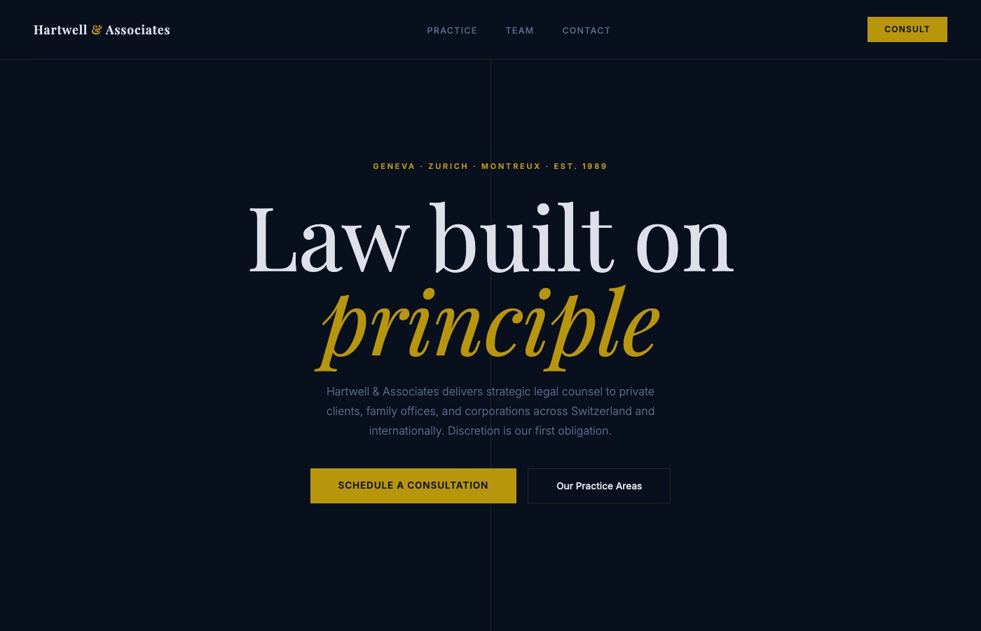 Aperçu du site d'un cabinet d'avocats